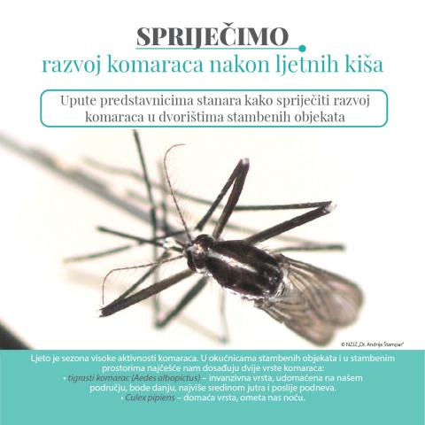 Upute za predstavnike stanara o suzbijanju komaraca